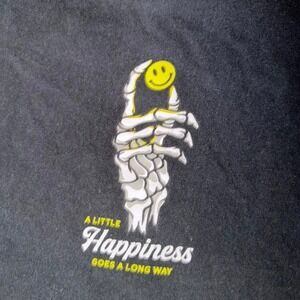 Grim Days Youth Black Short Sleeve Happiness Graphic Tee T-shirt - Size m